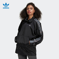 阿迪达斯官网 adidas 三叶草 WINDBREAKER 女装运动夹克外套GN3105 黑色 30(参考身高:160~165CM)