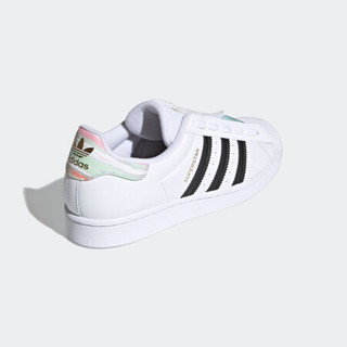 阿迪达斯官网 adidas 三叶草 SUPERSTAR W 女鞋经典运动鞋FY5132 白/黑/浅驼色 36(220mm)