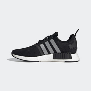 阿迪达斯官网 adidas 三叶草 NMD_R1 男鞋经典低帮运动鞋FY5727 黑/银 44(270mm)