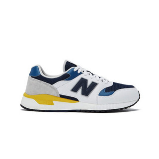 New Balance NB官方秋冬中性款570系列ML570HJC简约经典舒适百搭时尚复古休闲鞋 白色/藏青/灰色 ML570ATS 40（脚长25cm)