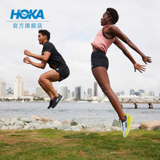 HOKA ONE ONE男女款马赫4竞速公路跑鞋Mach4轻便减震透气训练运动鞋2021新品 深海蓝 / 柑橘黄 -男 8.5/ 255mm/W