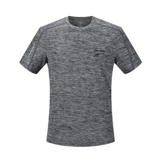 多威（Do-win）运动T恤男2019新款男士圆领衫健身短袖速干透气运动服366609 灰色 S