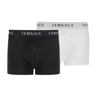 范思哲 VERSACE 奢侈品 2020秋冬款 送男友 男士棉质平角两件套装黑色/白色 AU04020 AC00058 A2A4 7/XXL码