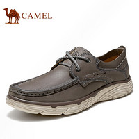 骆驼（CAMEL） 商务休闲鞋 透气轻便软底男士皮鞋 A112307470 灰色 41