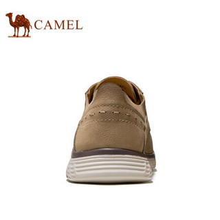 骆驼（CAMEL） 商务休闲鞋 透气轻便软底男士皮鞋 A112307470 沙色 39