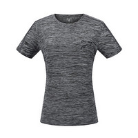多威（Do-win）运动T恤女2019新款女士圆领衫健身短袖速干透气运动服366609 灰色 M