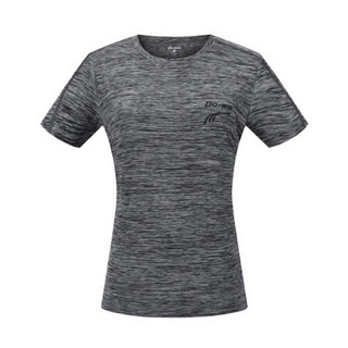 多威（Do-win）运动T恤女2019新款女士圆领衫健身短袖速干透气运动服366609 灰色 3XL