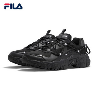 FILA 斐乐官方 FLUID猫爪老爹鞋女 新款休闲复古运动鞋女鞋 黑-BK-F12W114140C 35.5