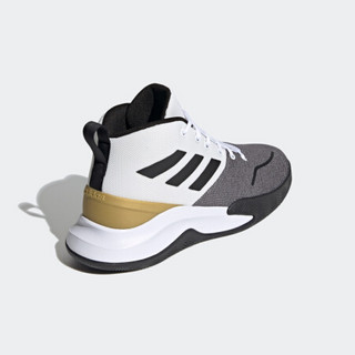 阿迪达斯官网 adidas OWNTHEGAME 男鞋篮球运动鞋FY6010 白/黑/灰/黄 42.5(265mm)