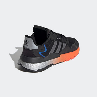 阿迪达斯官网 adidas 三叶草 NITE JOGGER 男女经典运动鞋FY3686 黑/银/灰/蓝 39(240mm)