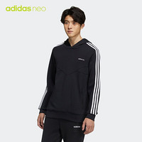 阿迪达斯官网 adidas neo M CE 3S ICON HD 男装运动套头衫GQ2868 黑色 A/2XL(185/108A)