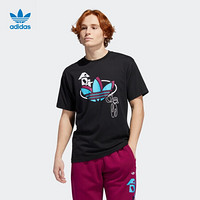 阿迪达斯官网adidas三叶草STREETBALL TREF男秋季运动短袖T恤GD2142 黑色 M(参考身高:179~185CM)