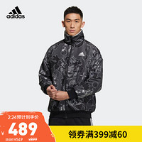 阿迪达斯官网 adidas AOP REV JKT 男装运动型格夹克外套GT6477 轨道灰/黑色 A/S(175/92A)