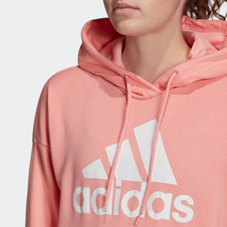 阿迪达斯官网 adidas W BOS LONG HD 女装运动型格卫衣FM1046 荣耀粉/白 A/L(170/92A)