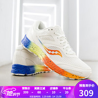 Saucony索康尼春夏COHESION凝聚12 轻便缓震入门级跑鞋S20471 白桔-51 41