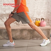 Saucony索康尼 夏新品男子休闲运动潮流百搭梭织短裤男380229110087 彩兰色 S