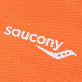 Saucony索康尼 新品男子运动跑步健身训练短袖T恤男 380229110085 桔色 M