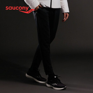 Saucony索康尼 男子跑步训练舒适运动梭织长裤 黑色 L