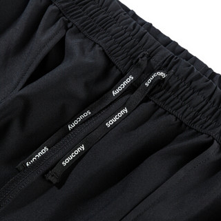 Saucony索康尼 梭织男子跑步训练运动长裤 舒适健身运动裤 黑色 L
