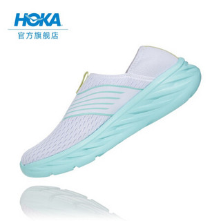 HOKA ONE ONE女奥拉ORA Recovery Shoe厚底透气运动鞋休闲舒缓拖鞋 白色/浅蓝色-3月1日开售 US 5/ 220mm