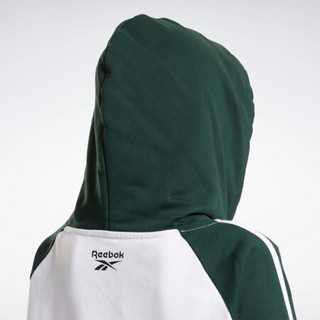Reebok 锐步 HOODIE 女子运动卫衣 H25639 白色/绿色 XL
