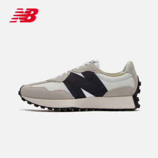 New Balance NB官方2021新款中性款327系列MS327FE经典百搭休闲鞋 米灰色/白色 MS327FE 37.5(脚长23cm)