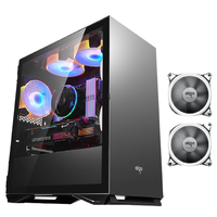 aigo 爱国者 YOGO M2 游戏药丸 MATX机箱 半侧透 钛灰色+极光 120mm 机箱风扇 2个装