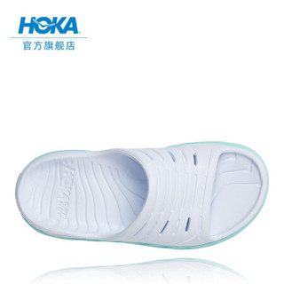 HOKA ONE ONE女奥拉2休闲运动舒缓拖鞋Ora Recovery厚底缓冲支撑   1099674 白色/浅蓝色 37