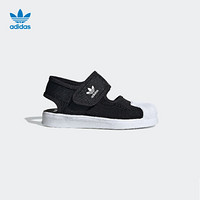 阿迪达斯 adidas官网三叶草SUPERSTAR 360 SANDAL小童鞋运动凉拖软底鞋FV7586 1号黑色/亮白 30(180mm)