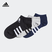 阿迪达斯官网 adidas KIDS LOW CUT 3P 小童训练运动袜子FM2337 中麻灰/黑色/学院藏青蓝 KXXL