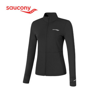 Saucony索康尼 2021新品 女子针织短袖 跑步训练休闲T恤379928100093 黑 M