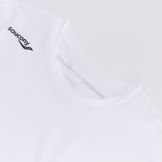 Saucony索康尼 2021春夏 新品   女子短袖针织衫时尚运动T恤379928100073 白色 M
