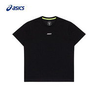 ASICS亚瑟士 2021春夏舒适透气T恤男运动休闲logo短袖 20310381-001 黑色 XXL