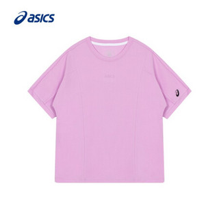 ASICS亚瑟士 2021春夏女款运动logoT恤休闲短袖 2032C081-501 紫色 S