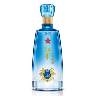 红星 二锅头蓝盒 18 53%vol 清香型白酒 500ml*6瓶 整箱装