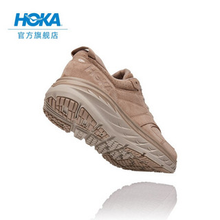 HOKA ONE ONE男女款邦代L减震防滑耐磨Bondi L公路跑步鞋2021新品 砂褐色 / 轻石灰 10/280mm