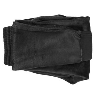 匹克（PEAK）女子抓绒运动裤保暖舒适针织长裤 DF394142 黑色 S