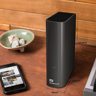 Western Digital 西部数据 Elements 3.5英寸 桌面机械硬盘 USB3.0 12TB