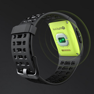 iWOWN 埃微 P1 智能手表 44mm 黑色 黑色硅胶表带（GPS）