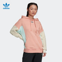 阿迪达斯官网 adidas 三叶草 HOODIE 女装秋季运动套头衫GD3076 粉 32(参考身高:160~165CM)