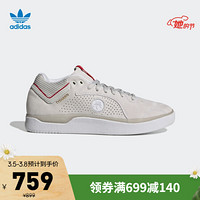 阿迪达斯官网adidas三叶草TYSHAWN X THRASHER男经典运动鞋FY4583 灰/亮白/红 40(245mm)