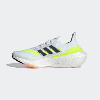 阿迪达斯官网 adidas ULTRABOOST 21 W 女鞋跑步运动鞋FY0401 白/荧光黄/黑 38(235mm)