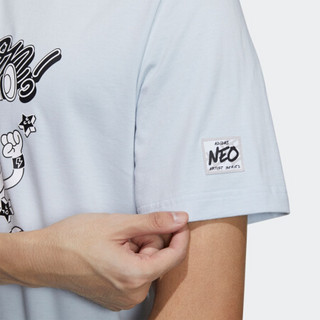 阿迪达斯官网 adidas neo M FD TEE 2 男装运动短袖T恤H50263 蓝/蓝 A/XS(170/88A)