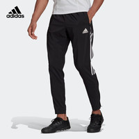 阿迪达斯 adidas官方男装速干梭织足球运动裤GM7356 黑色 A/S