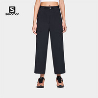 萨洛蒙（Salomon）女款 户外运动舒适防泼水阔腿裤长裤 OUTRACK HIGH PANT 黑色 C15060 42/R