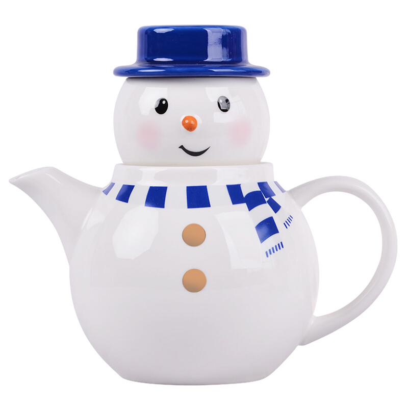 COSTA 咖世家 雪人陶瓷子母壶 茶具套装 2件套 雪夜星空