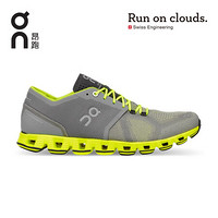 On昂跑 轻量减震多功能男款运动透气跑步鞋 Cloud X (Classic) Grey/Neon/灰/荧光黄 43 US(M9.5)