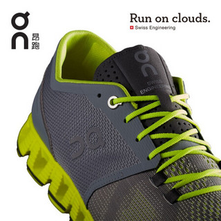 On昂跑 轻量减震多功能男款运动透气跑步鞋 Cloud X (Classic) Grey/Neon/灰/荧光黄 43 US(M9.5)