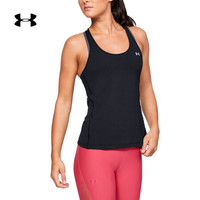 安德玛 UNDER ARMOUR 官方UA HeatGear女子训练比赛运动背心1328962 黑色001 S