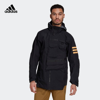 阿迪达斯官网 adidas Xploric Rain J 男装户外运动连帽夹克GM4767 黑色/黑色 A/2XL(185/108A)